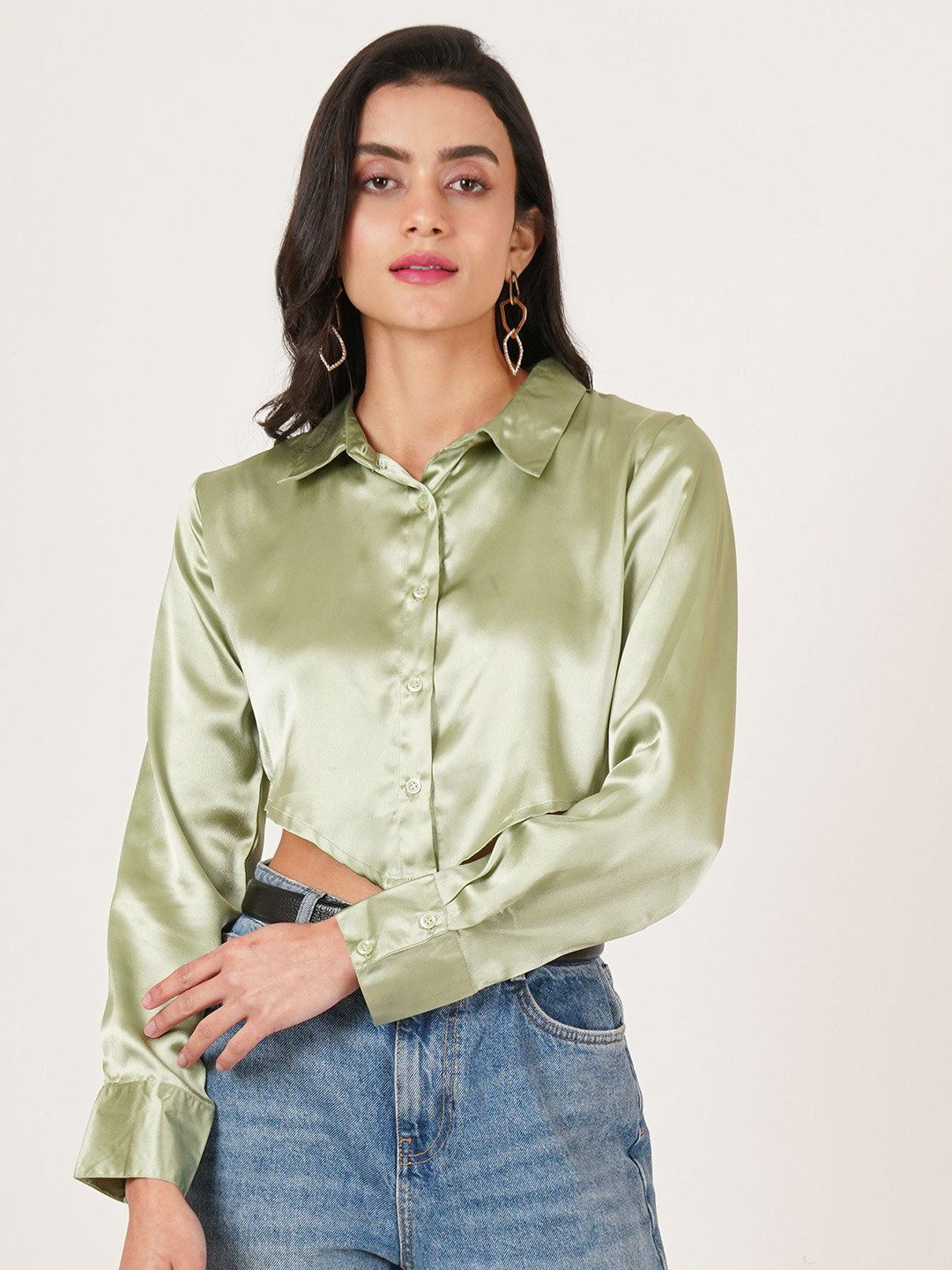 U&F Women Original Slim Fit Opaque Casual Shirt