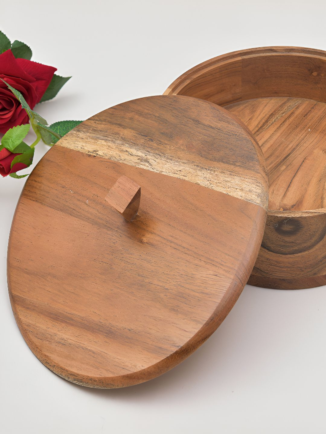 oggn Brown 2025 Wood 1 Pieces Thermal Casserole Set of