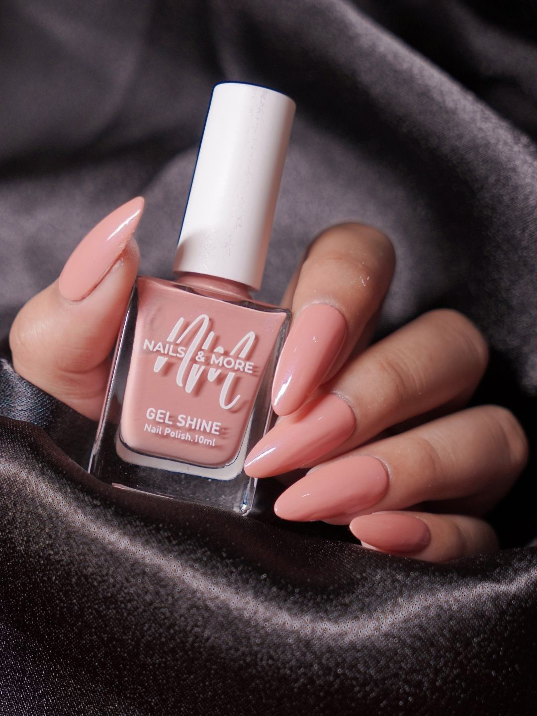 nails & more Gel Shine Argan Oil Metallic Long-Wearing Nail Polish 10ml Metallic Peach 09