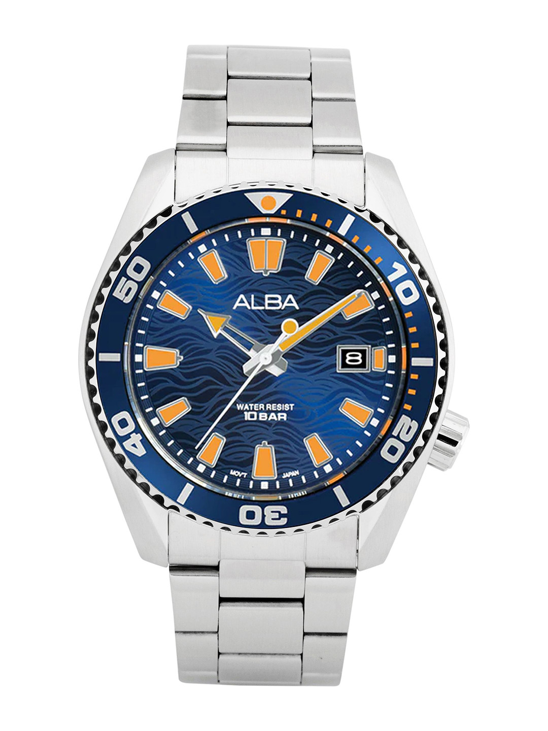Alba by seiko Blue Surf Dial Rotating Bezel-AS9R67X1