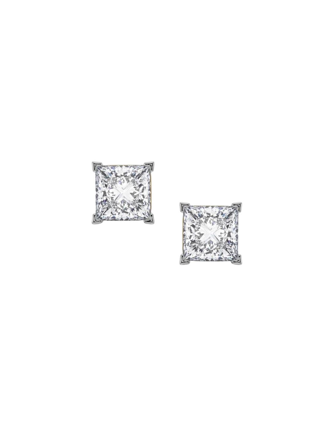 Emori 1.5 CT Classic Square Lab Diamond Earring in 18KT Gold