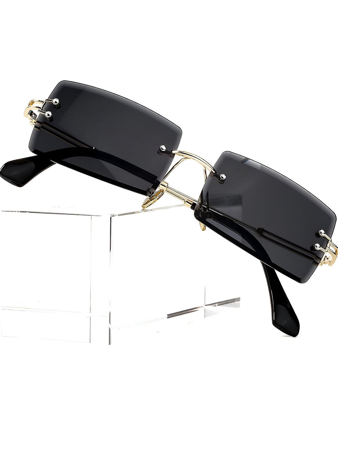 FUNGLASSES Unisex Rectangle Sunglasses with UV Protected Lens