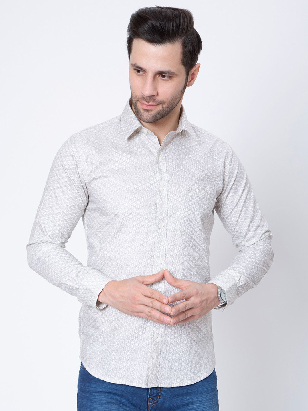 Sparky Men Geometric Pattern Casual Shirt