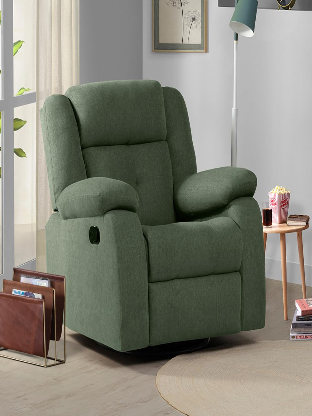Sleepyhead RX7 - Rocking & Revolving Single Seater Fabric Recliner