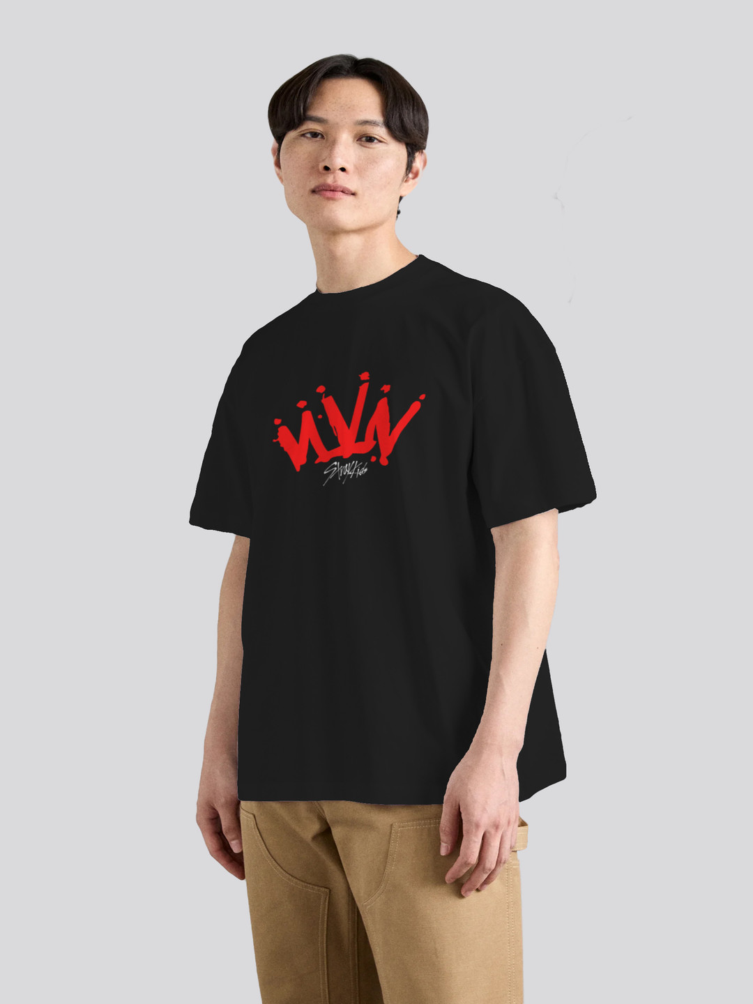 The Korhean Store Unisex StrayKids Lovestay  Streetwear Regular Fit Graphic Printed Cotton Tshirt