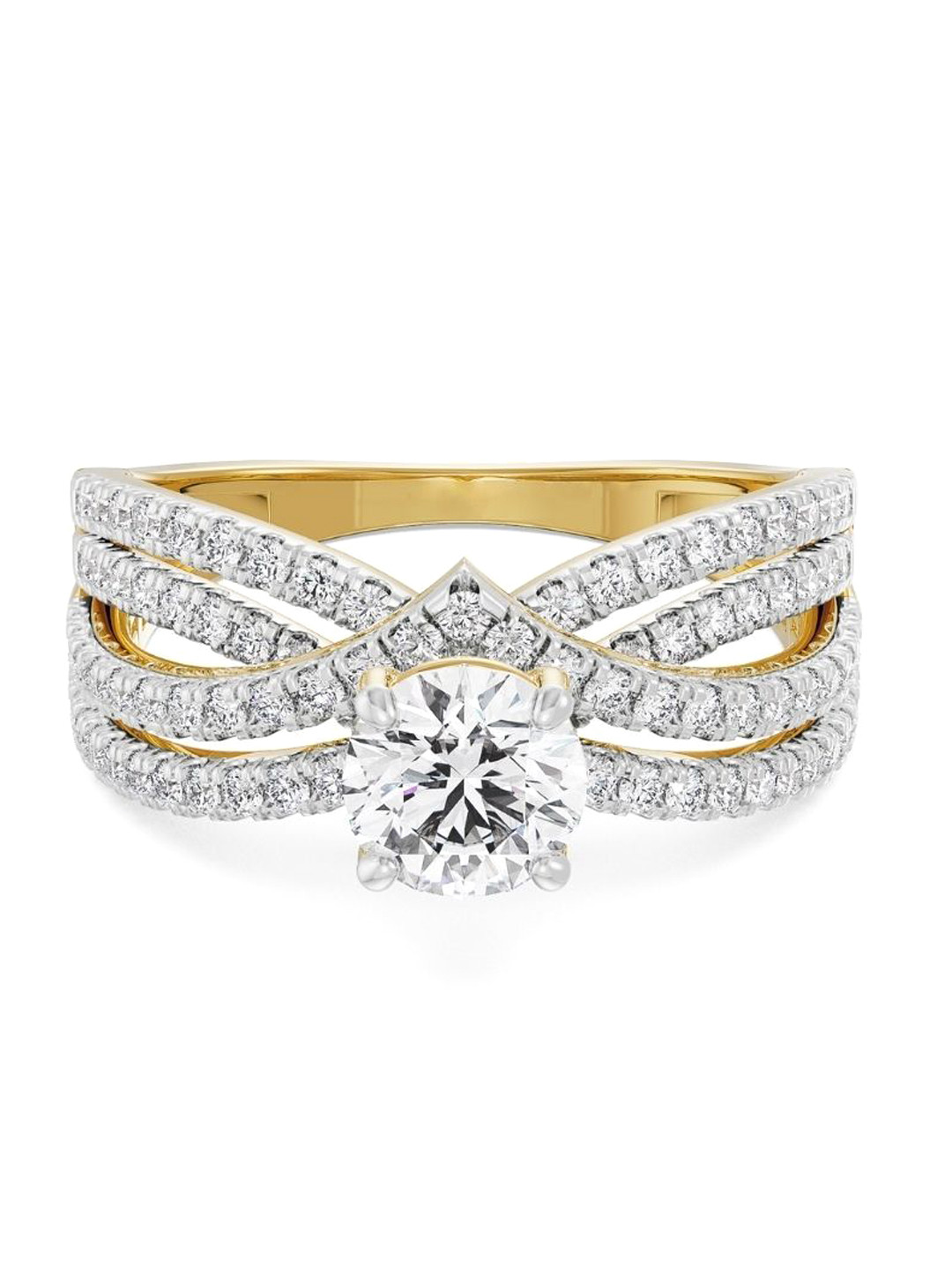 Emori Regal Splendor Lab Diamond Ring in 18KT Gold