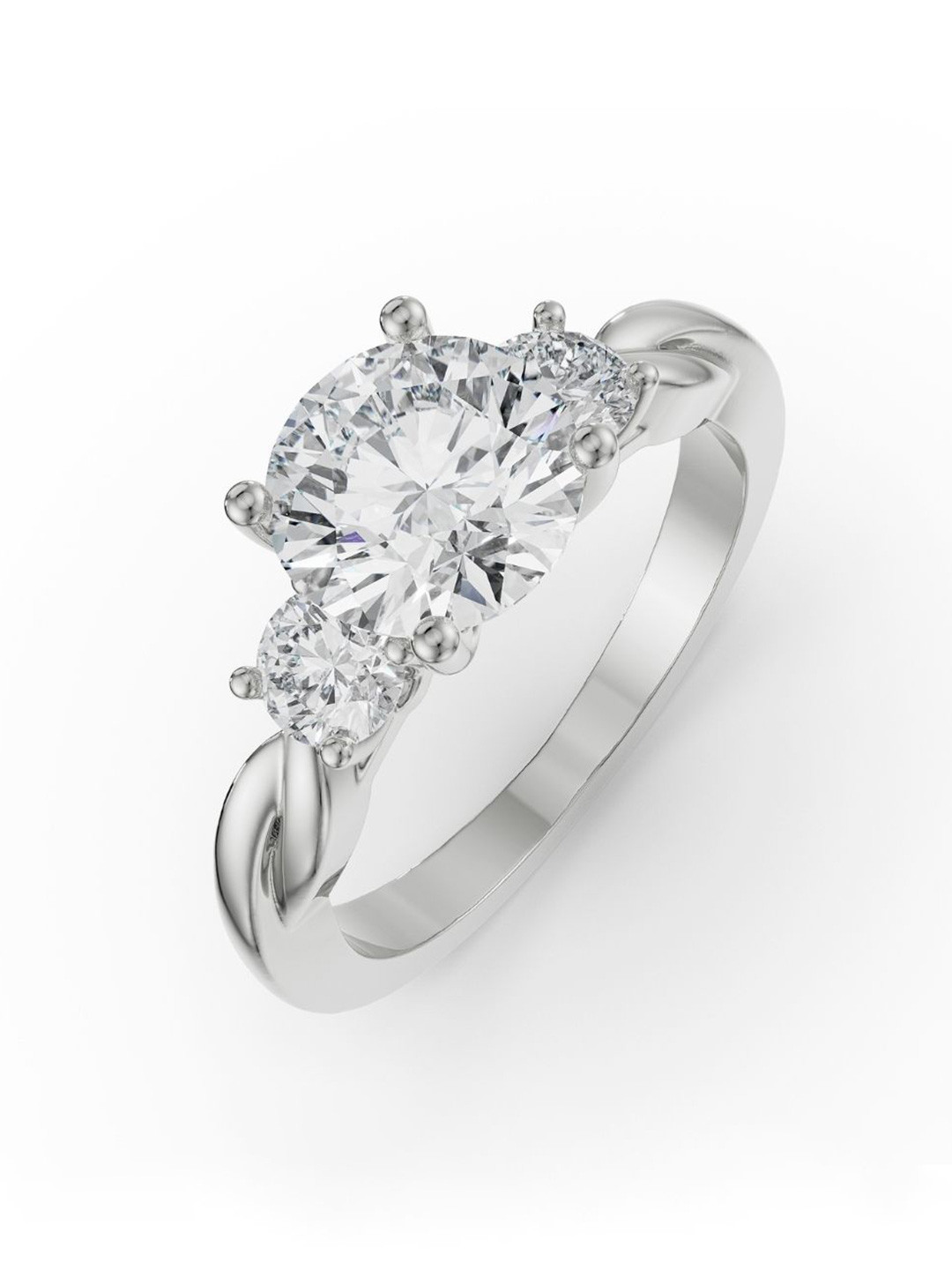 Emori Twisted Vine Lab Diamond Ring in 18KT Gold