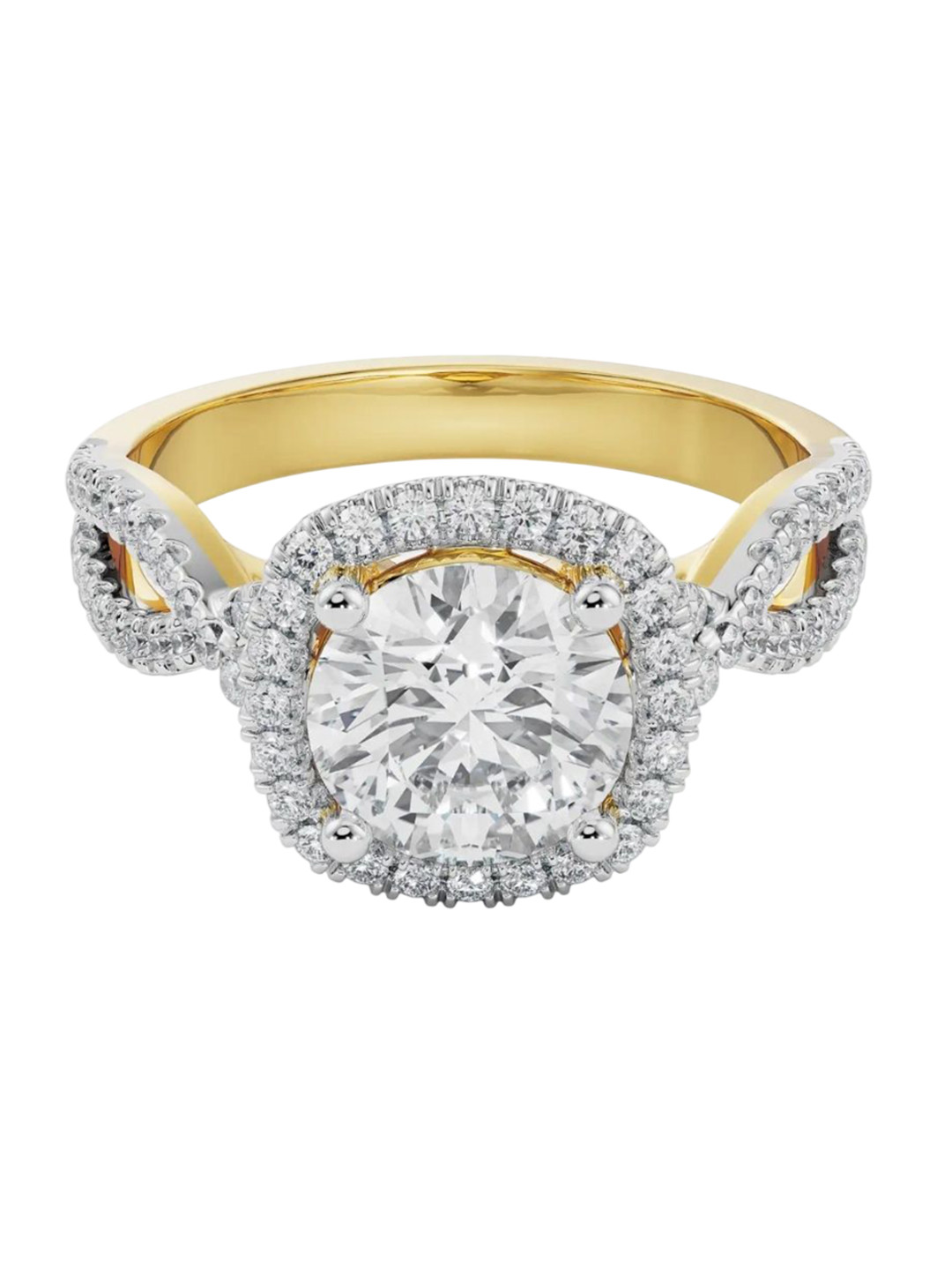 Emori Round Infinity Lab Diamond in 14KT Gold Ring