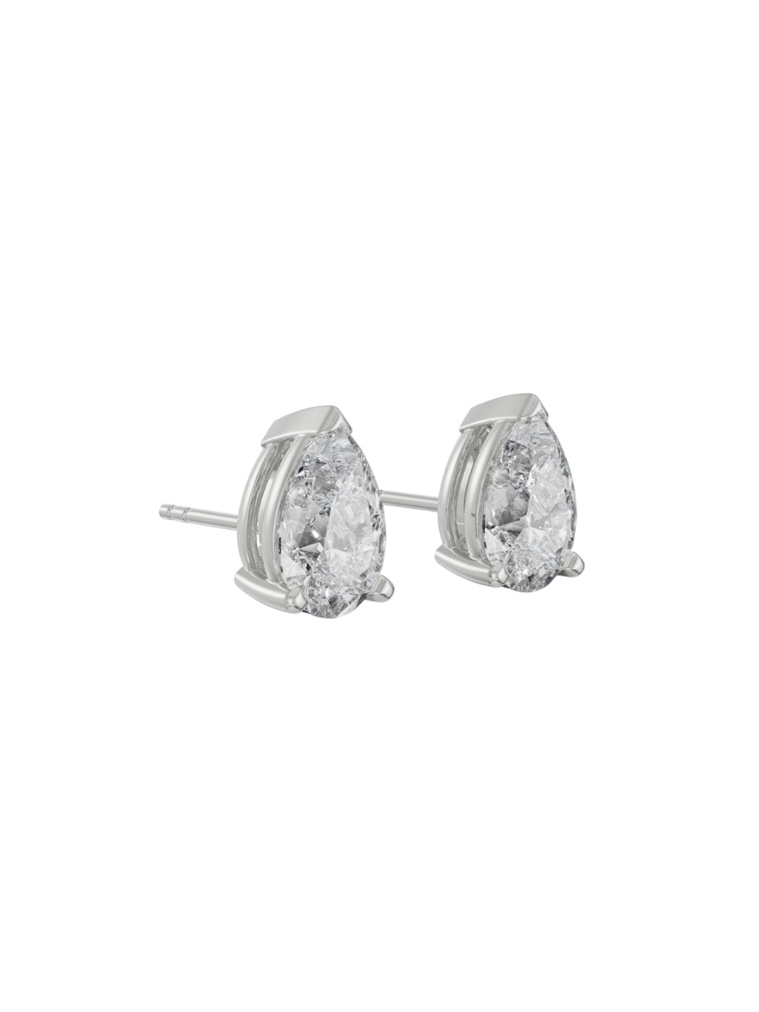 Emori 1 CT Solitaire Pear Lab Diamond Earring in 18KT Gold