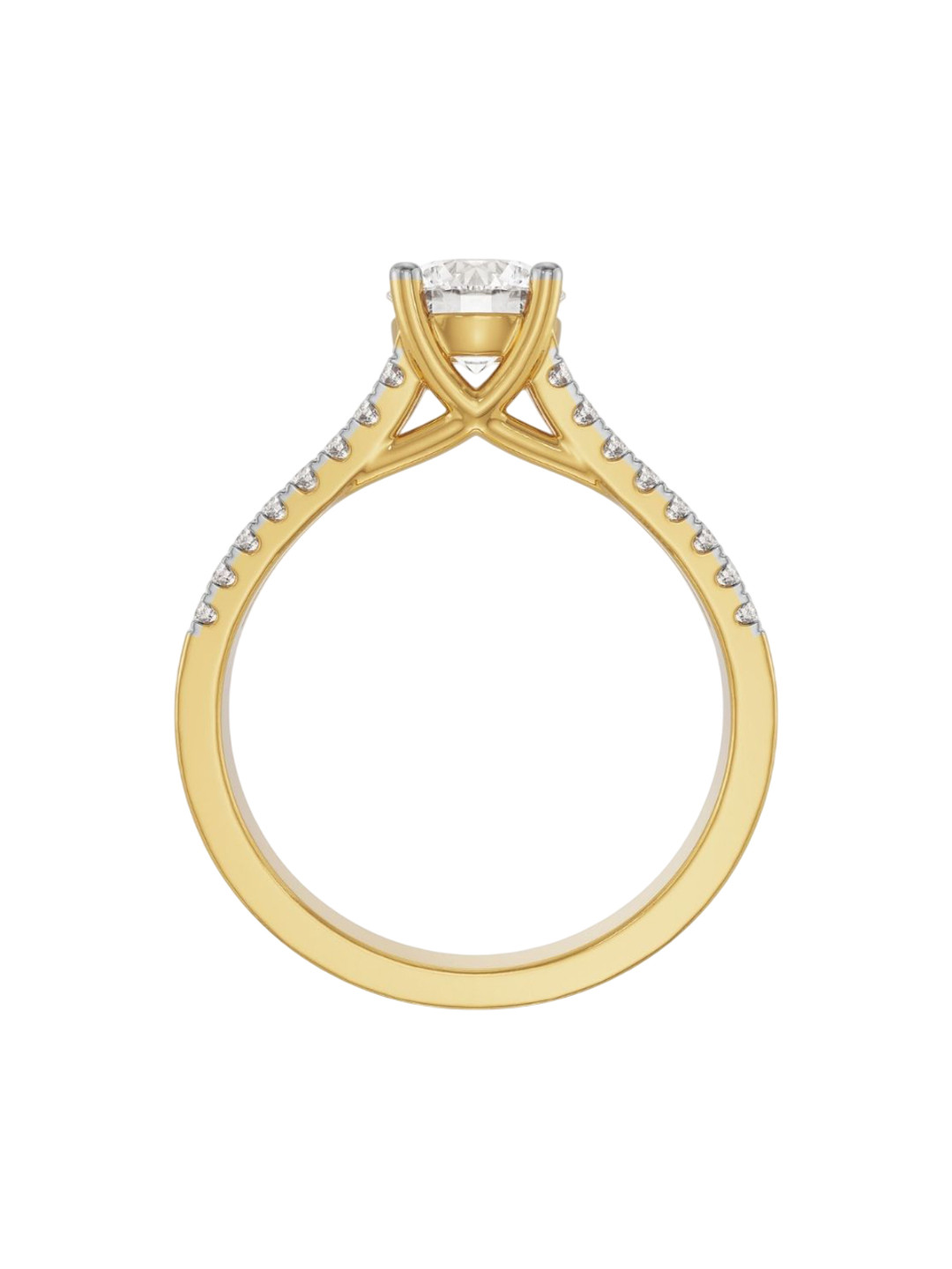 Emori Ashez Lab Diamond in 14KT Gold Ring