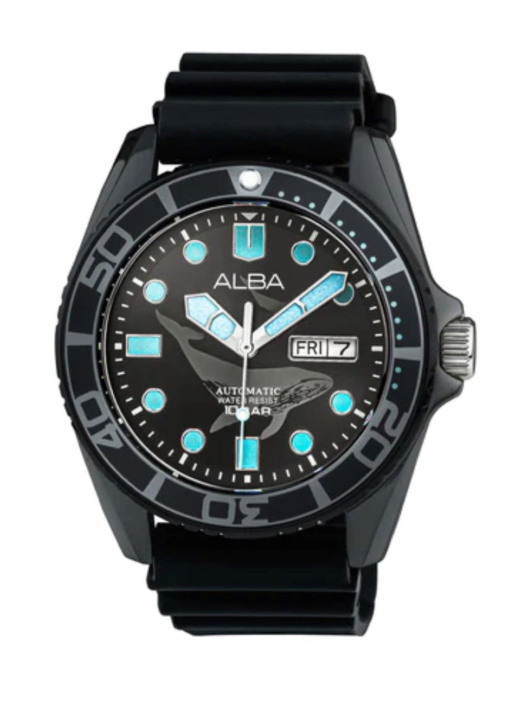 Alba by seiko Black Dial With Blue Hands Automatic Watch AL4627X1