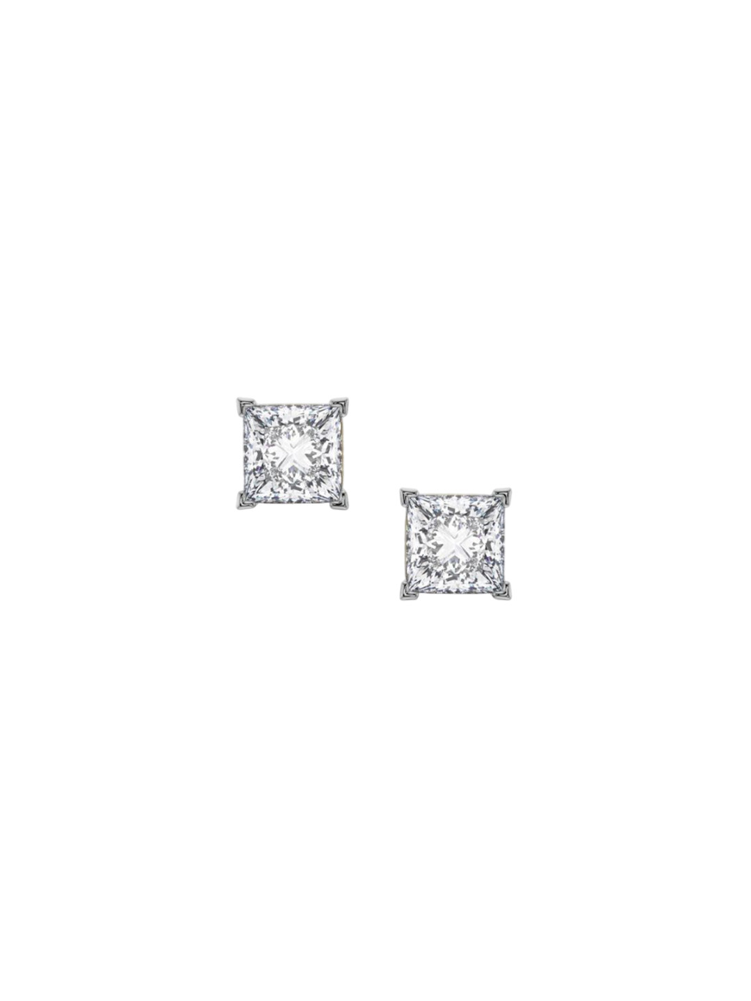 Emori 1 CT Classic Square Lab Diamond in 14KT Gold Earring
