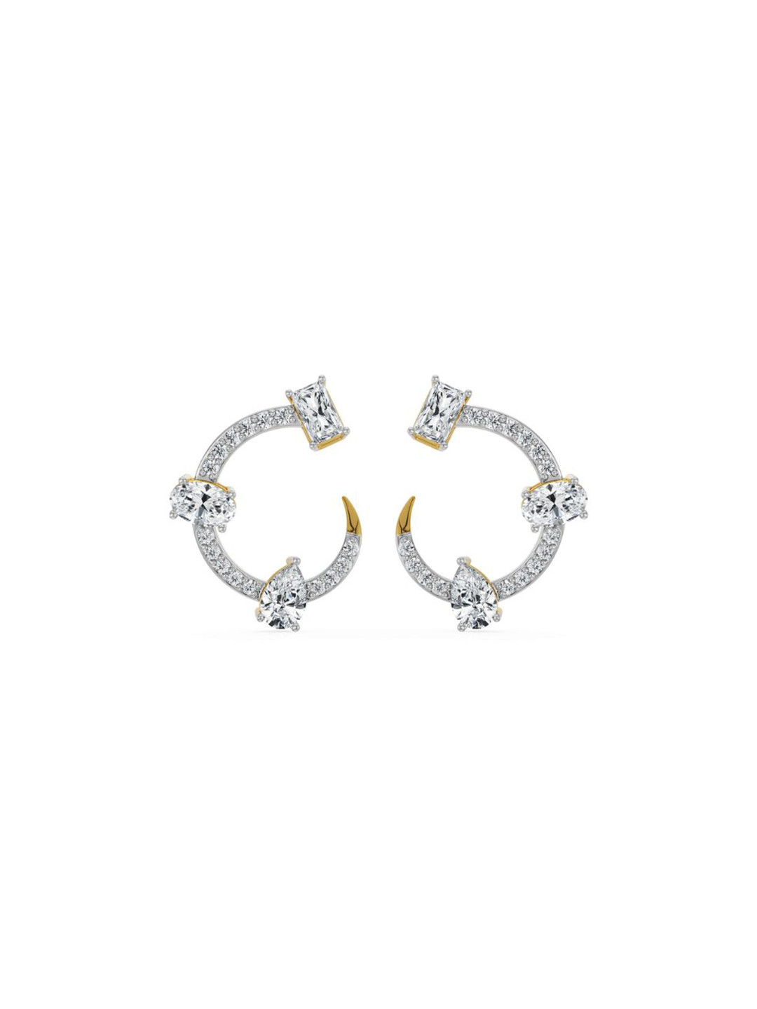 Emori Trio Solitaire Hoop Lab Diamond Earring in 18KT Gold