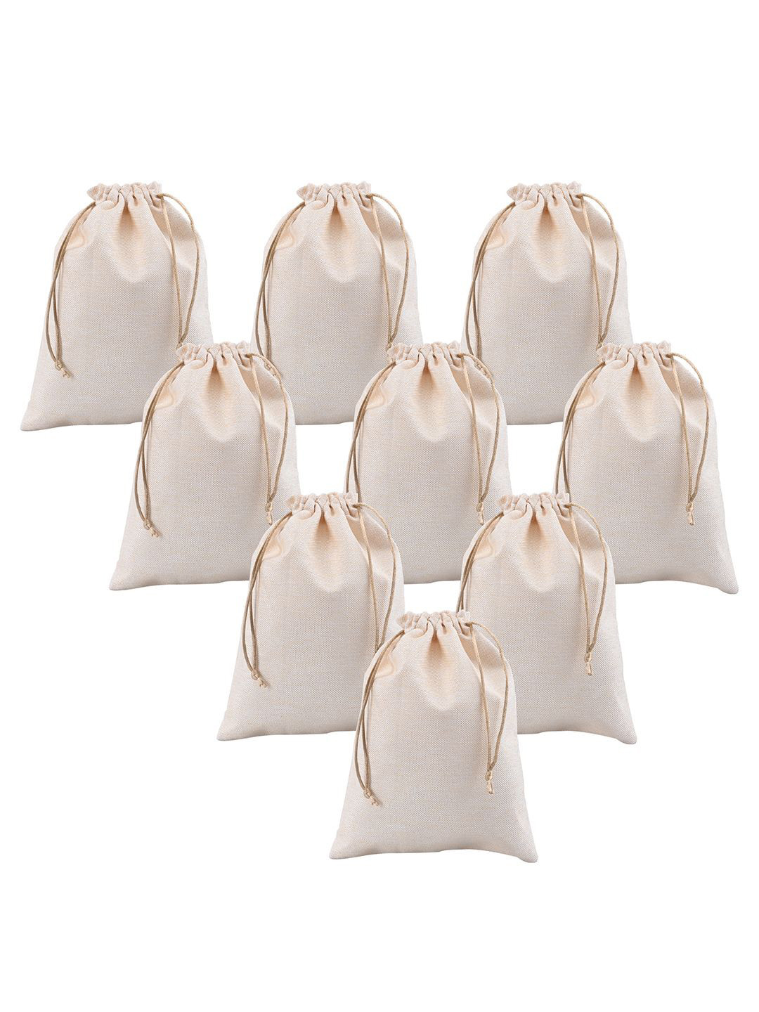 Kuber Industries Pack of 9 Jute Potli Bag for Ladies & Girls Potli Clutch