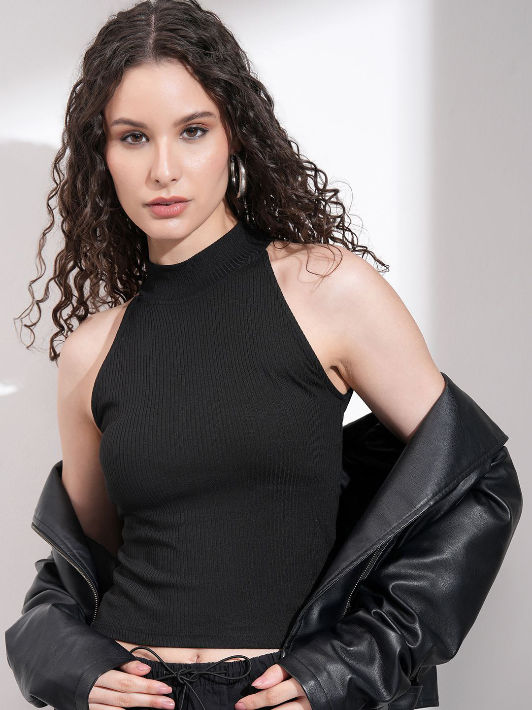 Basics By Tokyo Talkies Cotton Crop Top