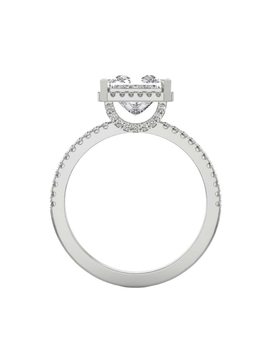 Emori Quadret Halo Lab Diamond in 14KT Gold Ring