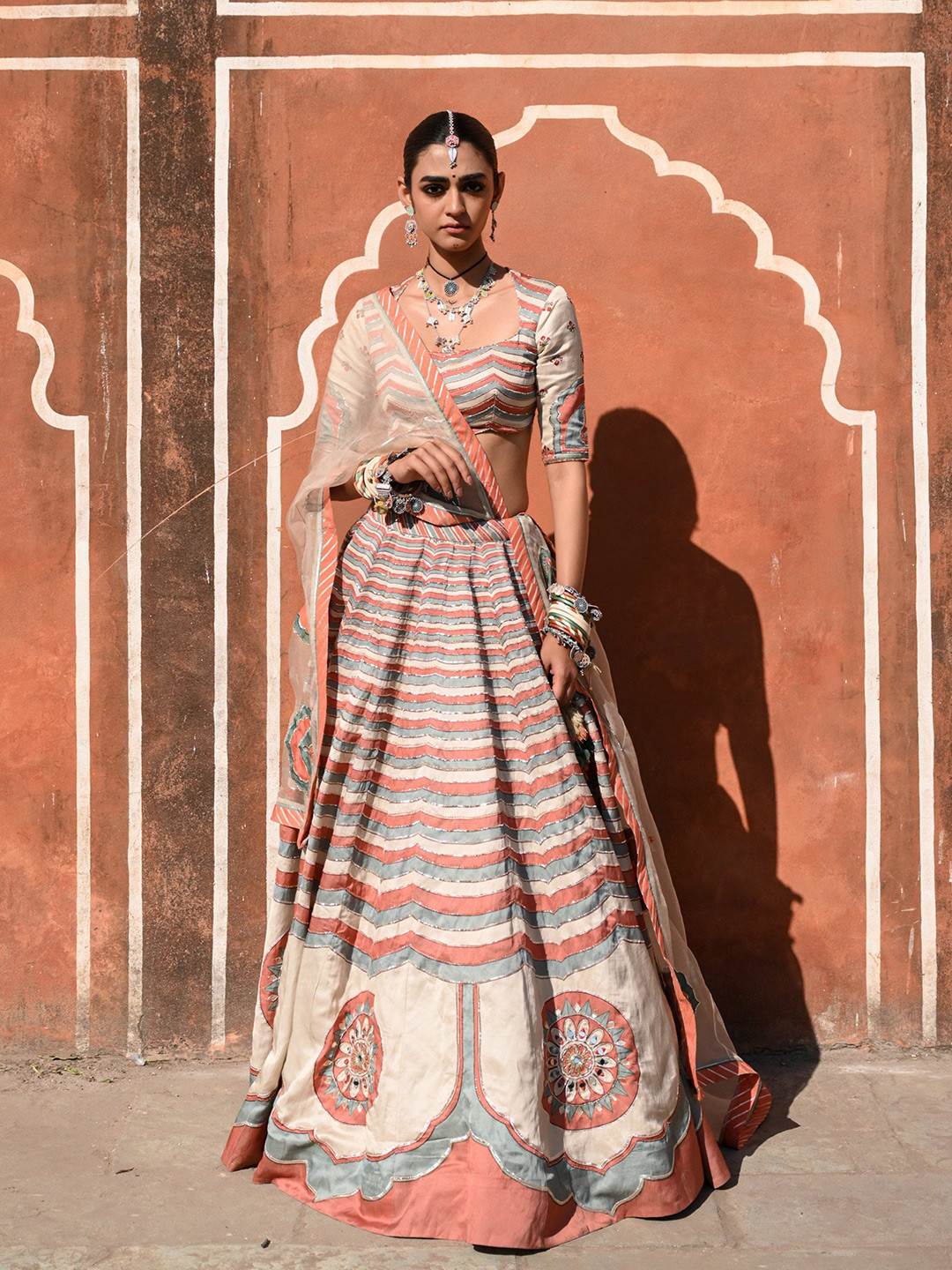 Baise Gaba Embellished Ready to Wear Lehenga & Blouse With Dupatta