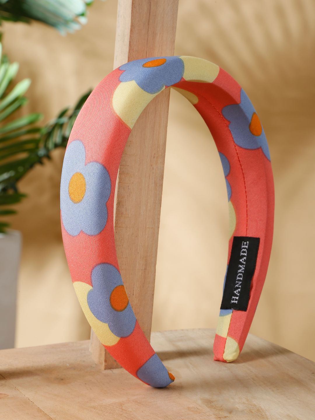 Stoln Women Peach and Blue Floral Hair Band