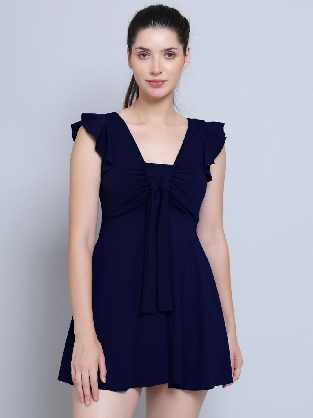 MEGASKA V-Neck Swimming Dress