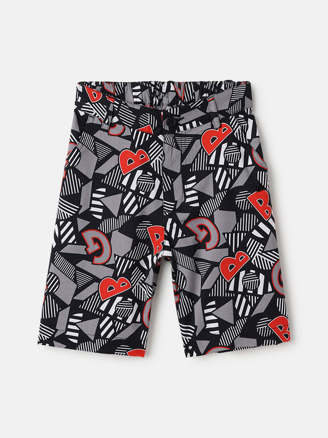 Blue Giraffe Boys Mid Rise Regular Fit Bermuda Shorts