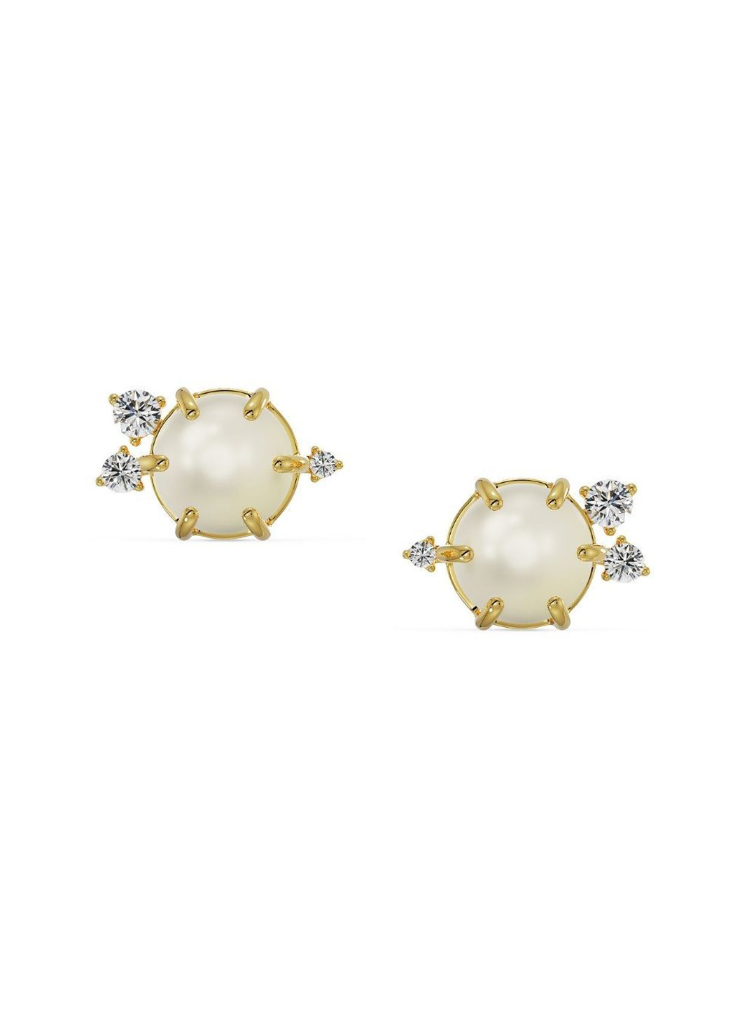 Emori Pearly Lab Diamond in 14KT Gold Earring