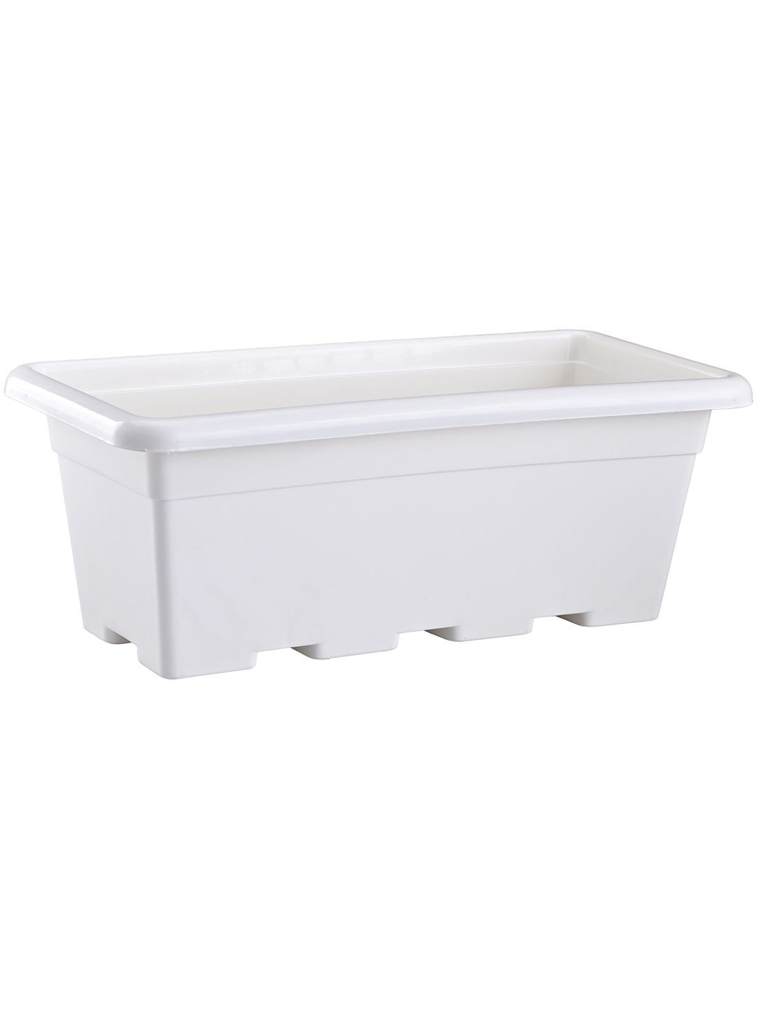 Kuber Industries White Rectangle Shaped  Window Planter