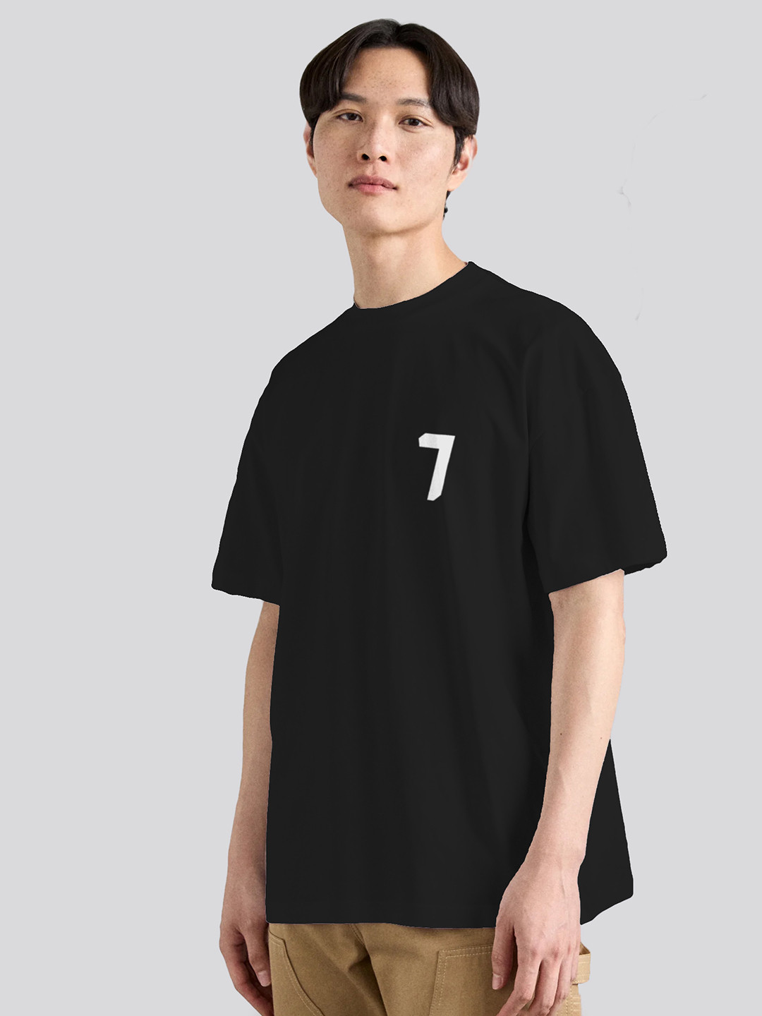 The Korhean Store Unisex BTS Jungkook Seven Song Streetwear Regular Fit Graphic Printed Cotton Tshirt