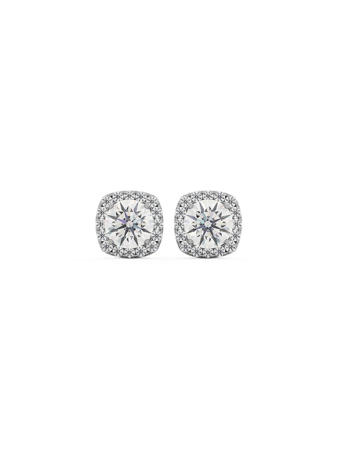 Emori Yasmin Halo Round Lab Diamond in 14KT Gold Earring