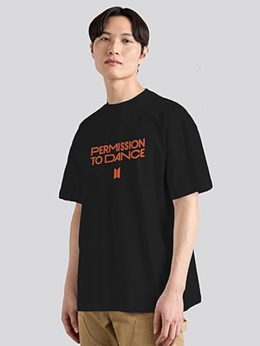 The Korhean Store Unisex BTS Permission To Dance Streetwear Regular Fit Graphic Printed Cotton Tshirt