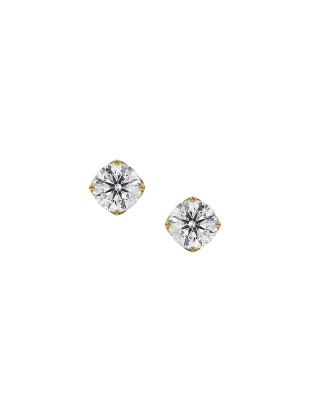 Emori 1.5 CT Timeless Solitaire Lab Diamond Earring in 18KT Gold