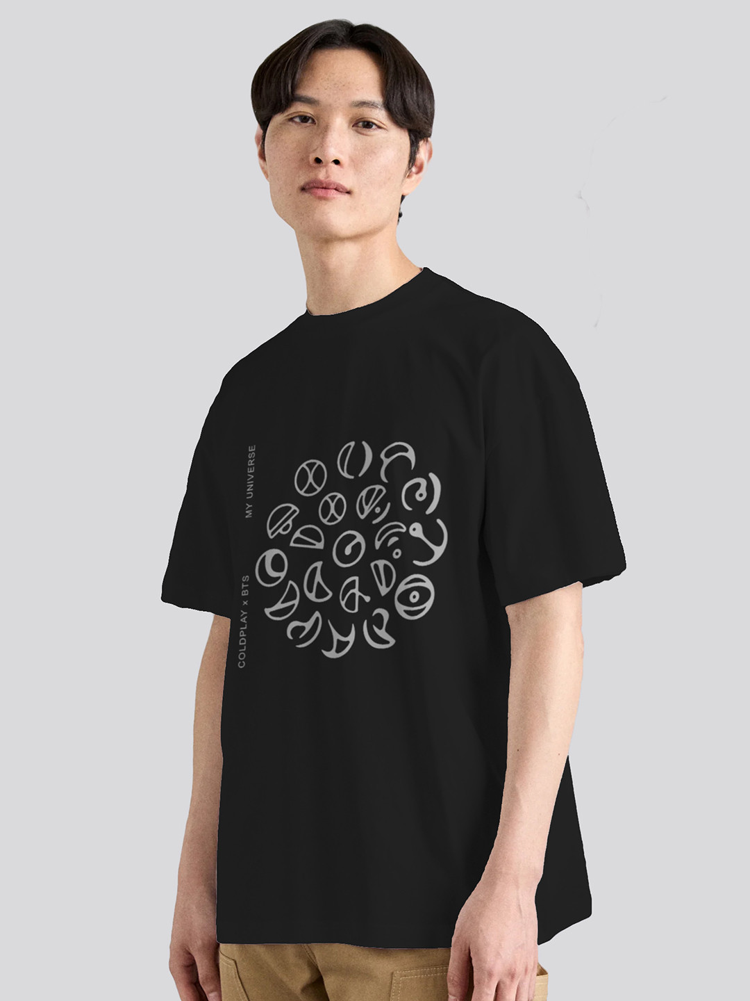 The Korhean Store Unisex BTS My Universe Streetwear Regular Fit Graphic Printed Cotton Tshirt