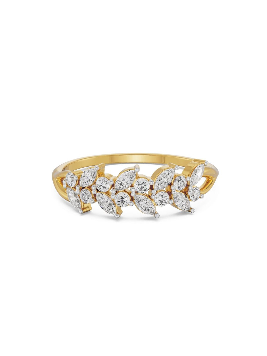 Emori Leafy Lab Diamond Band in 18KT Gold