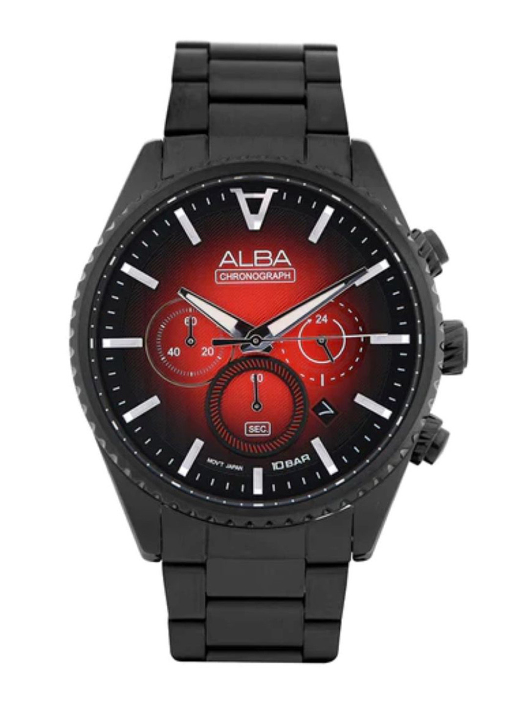 Alba by seiko Chronograph With Red/Black Dial-AT3H91X1
