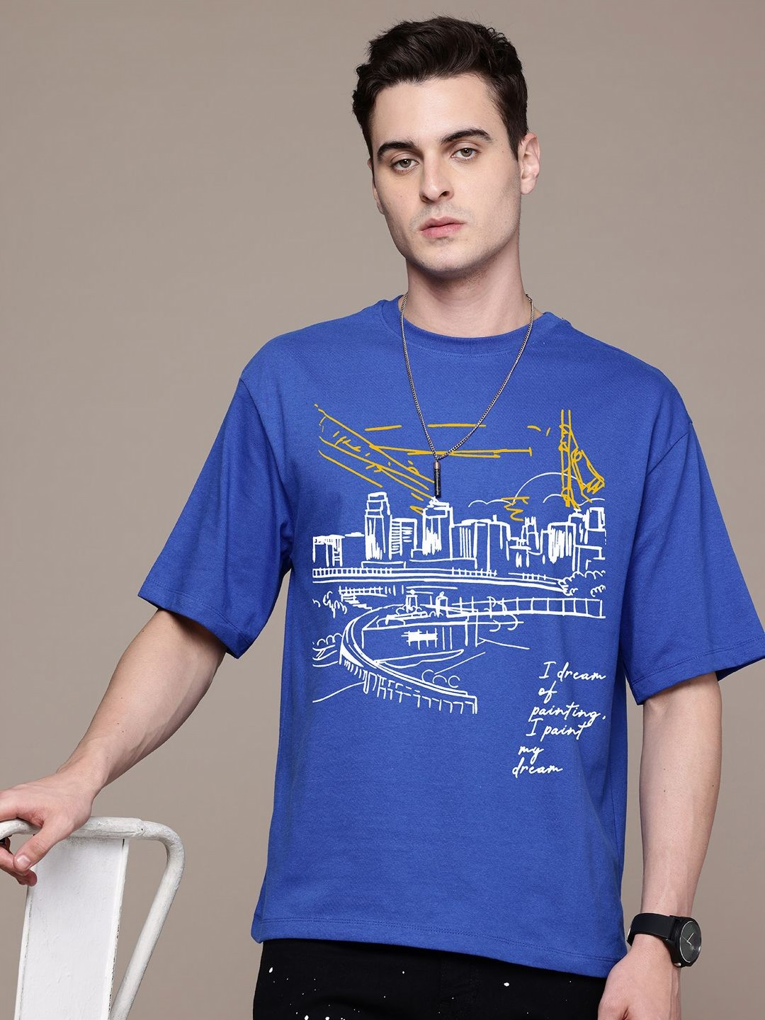 Moda Rapido Men Printed Pockets T-shirt