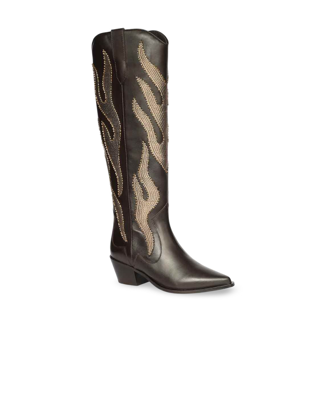 Saint G Women Embroidered Leather Cow Boy Boots