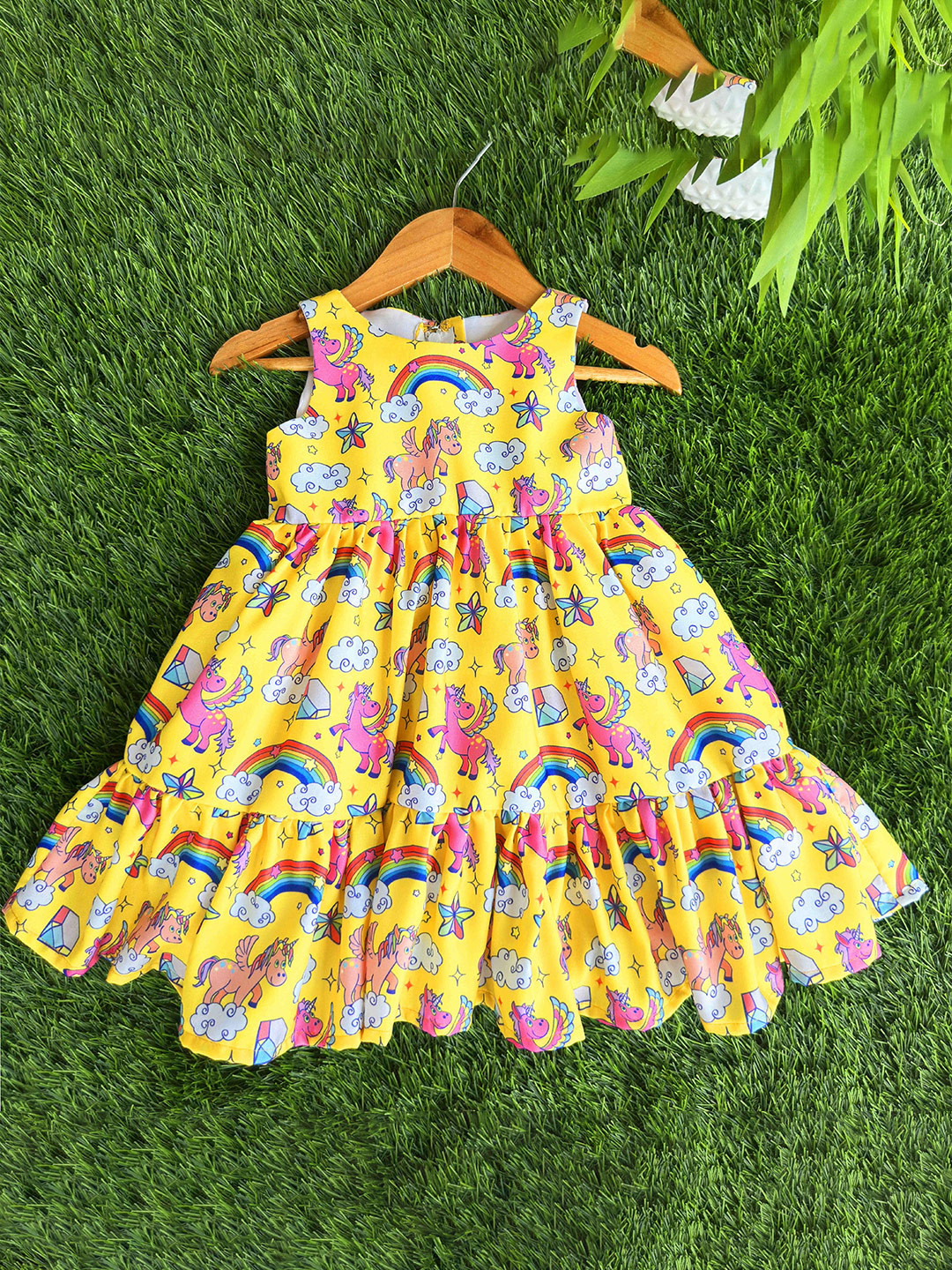 STANWELLS KIDS Animal Print Net Fit & Flare Dress