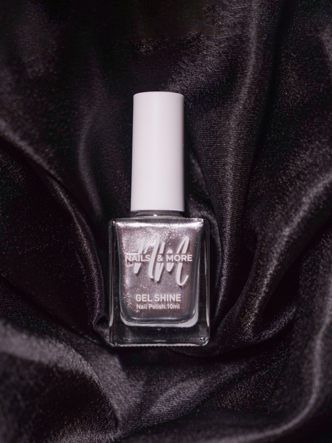 nails & more Gel Shine Argan Oil Metallic Long-Wearing Nail Polish 10ml Metallic Silver 12