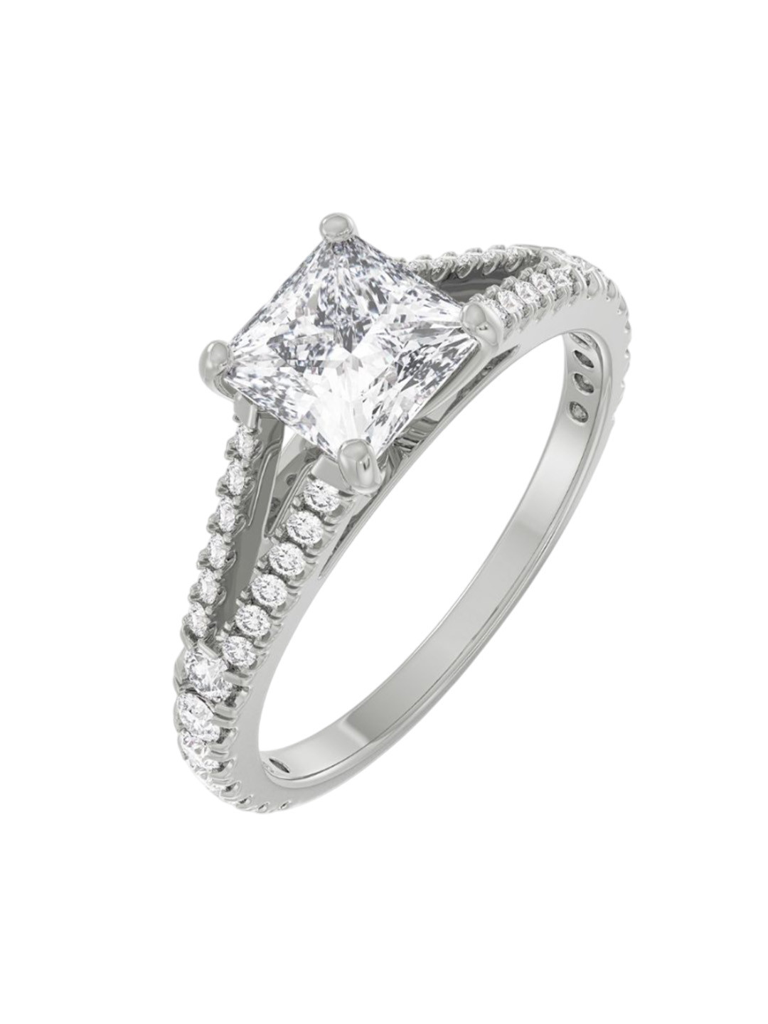 Emori Princess Cut Splendor Lab Diamond Ring in 18KT Gold