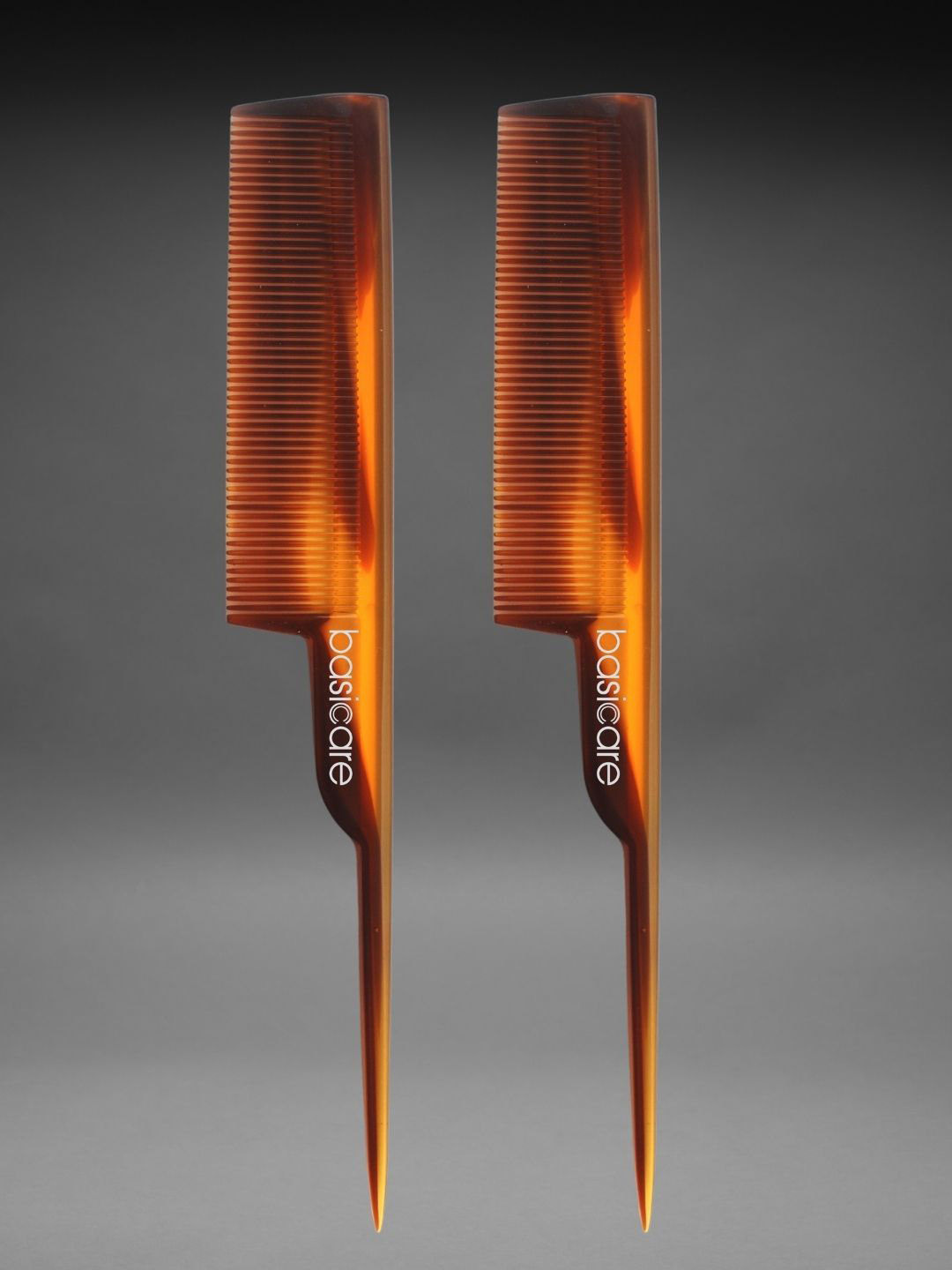 basicare Set Of 2 Detailing Tail Hair Combs - Brown 3219