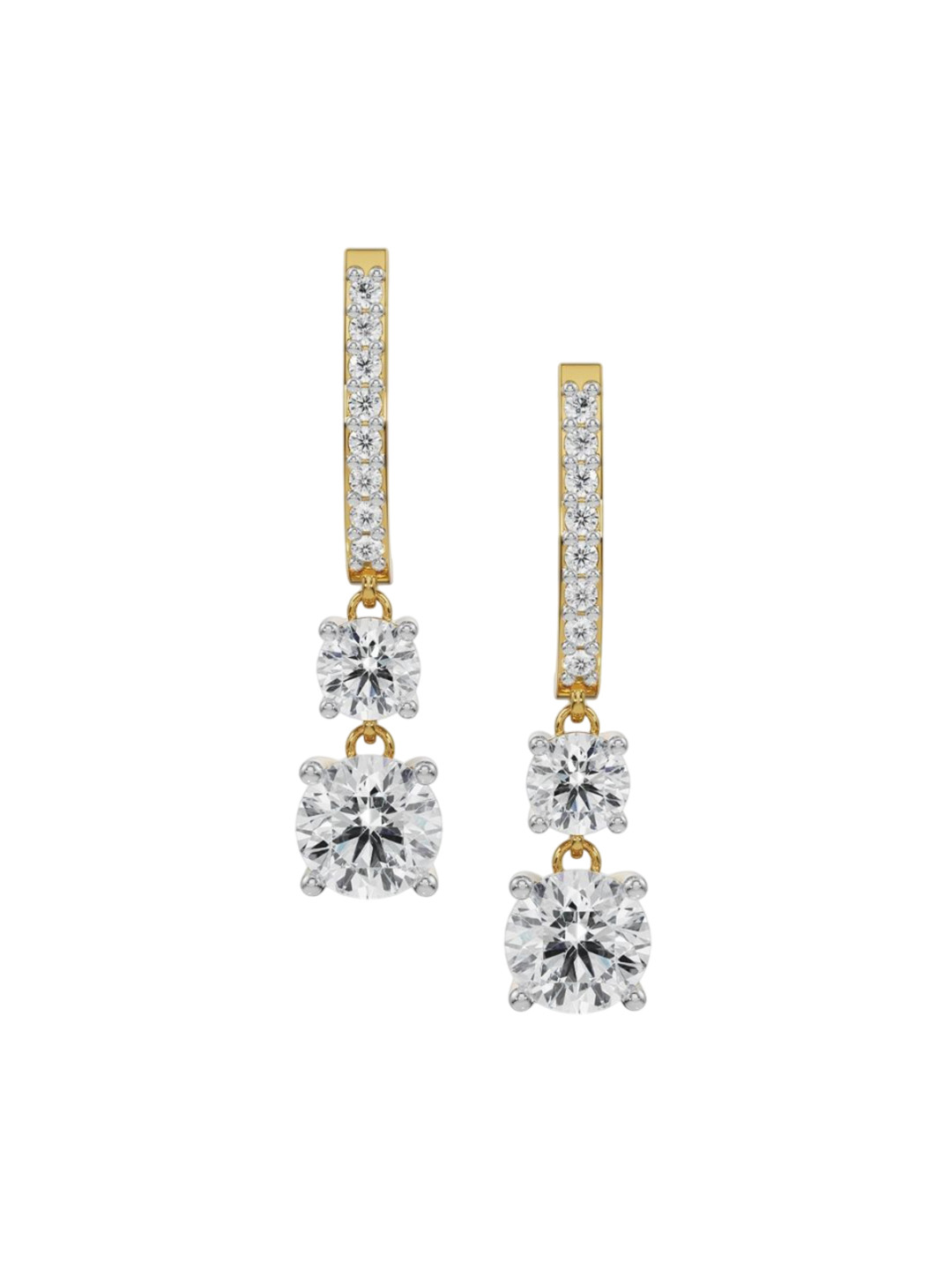 Emori Round Brilliant Drop Lab Diamond Earring in 18KT Gold