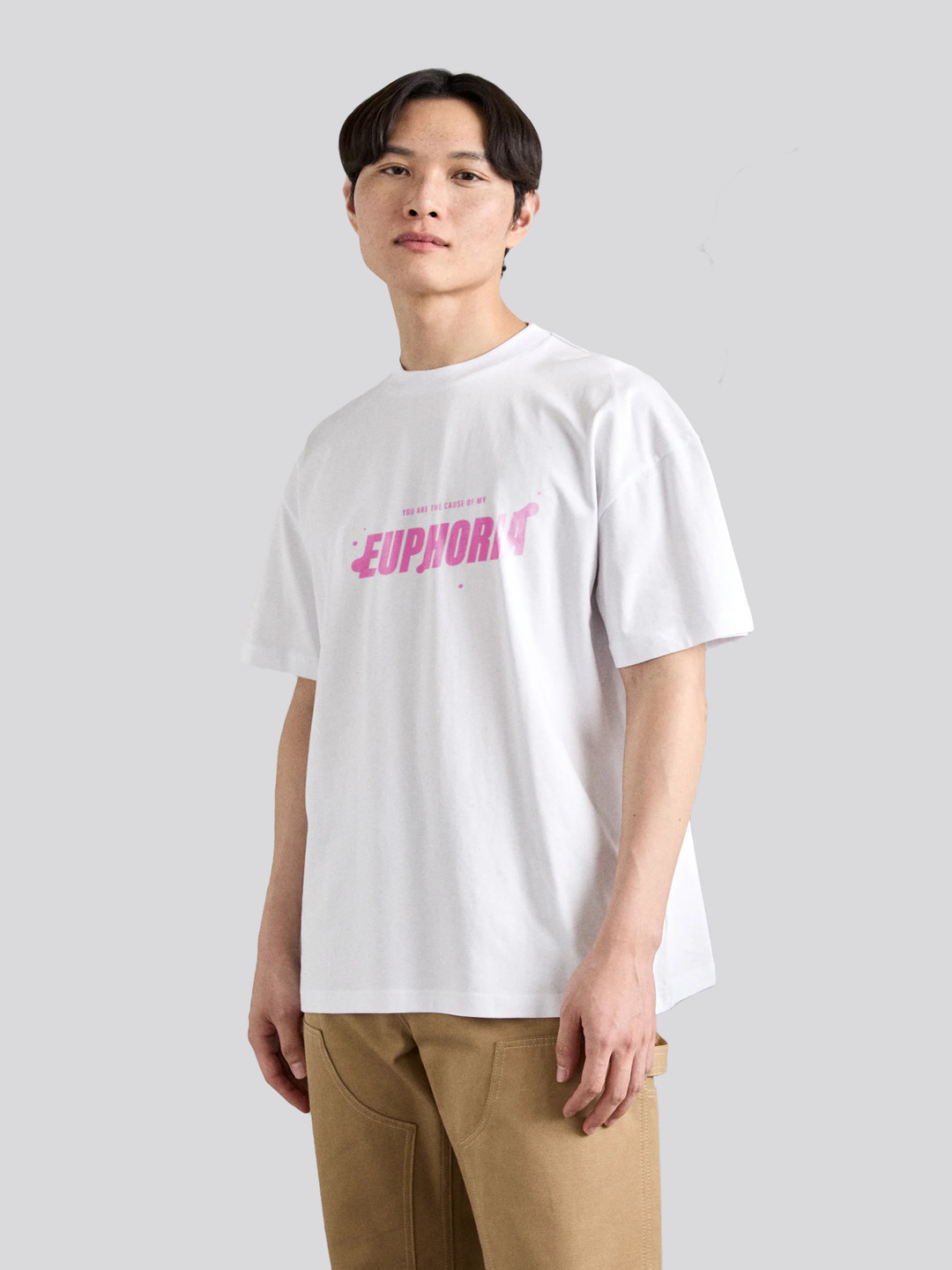 The Korhean Store Unisex BTS Cause of Euphoria Streetwear Regular Fit Graphic Printed Cotton Tshirt