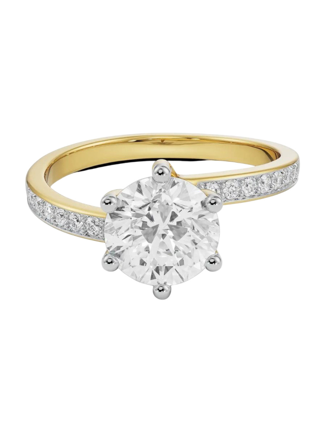 Emori Twisted Solitaire Lab Diamond in 14KT Gold Ring