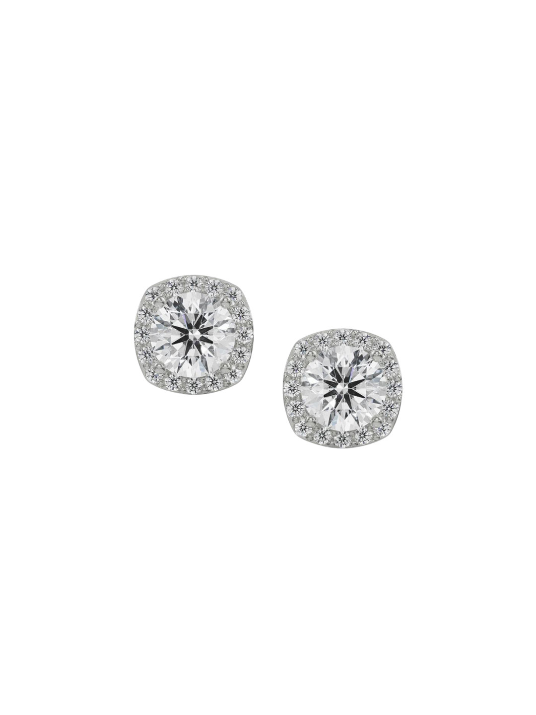 Emori 1 CT Halo Cushion Cut Lab Diamond in 14KT Gold Earring