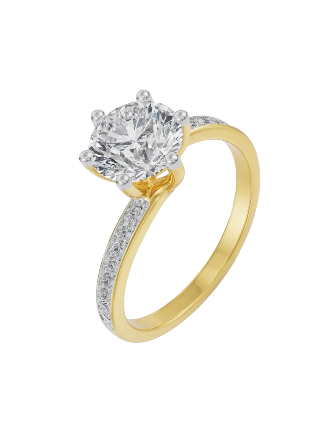 Emori Twisted Solitaire Lab Diamond Ring in 18KT Gold