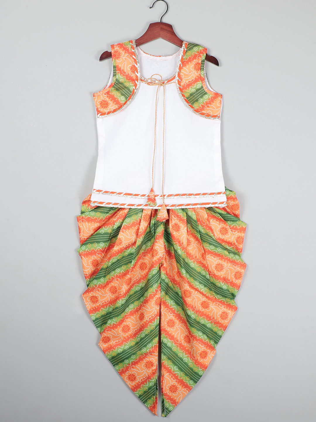 SHAHUDI DESIGNER Girls Printed Top with Dhoti Pants