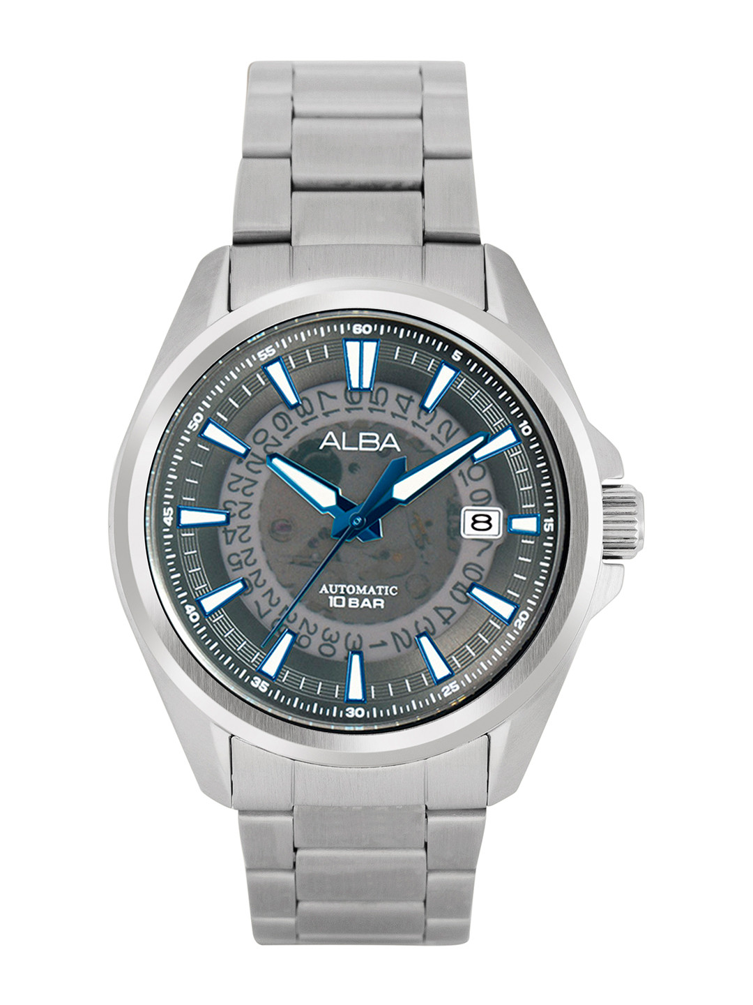 Alba by seiko Grey Skeleton Dial Watch-AU4033X1