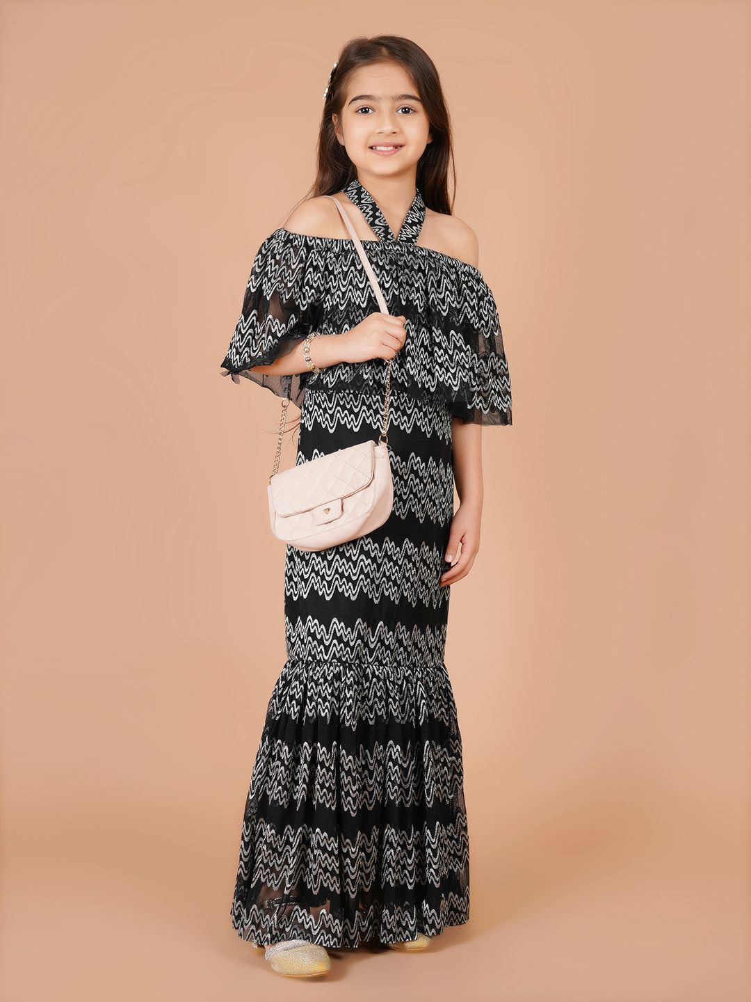 Eavan Off-Shoulder Peplum Maxi Dress