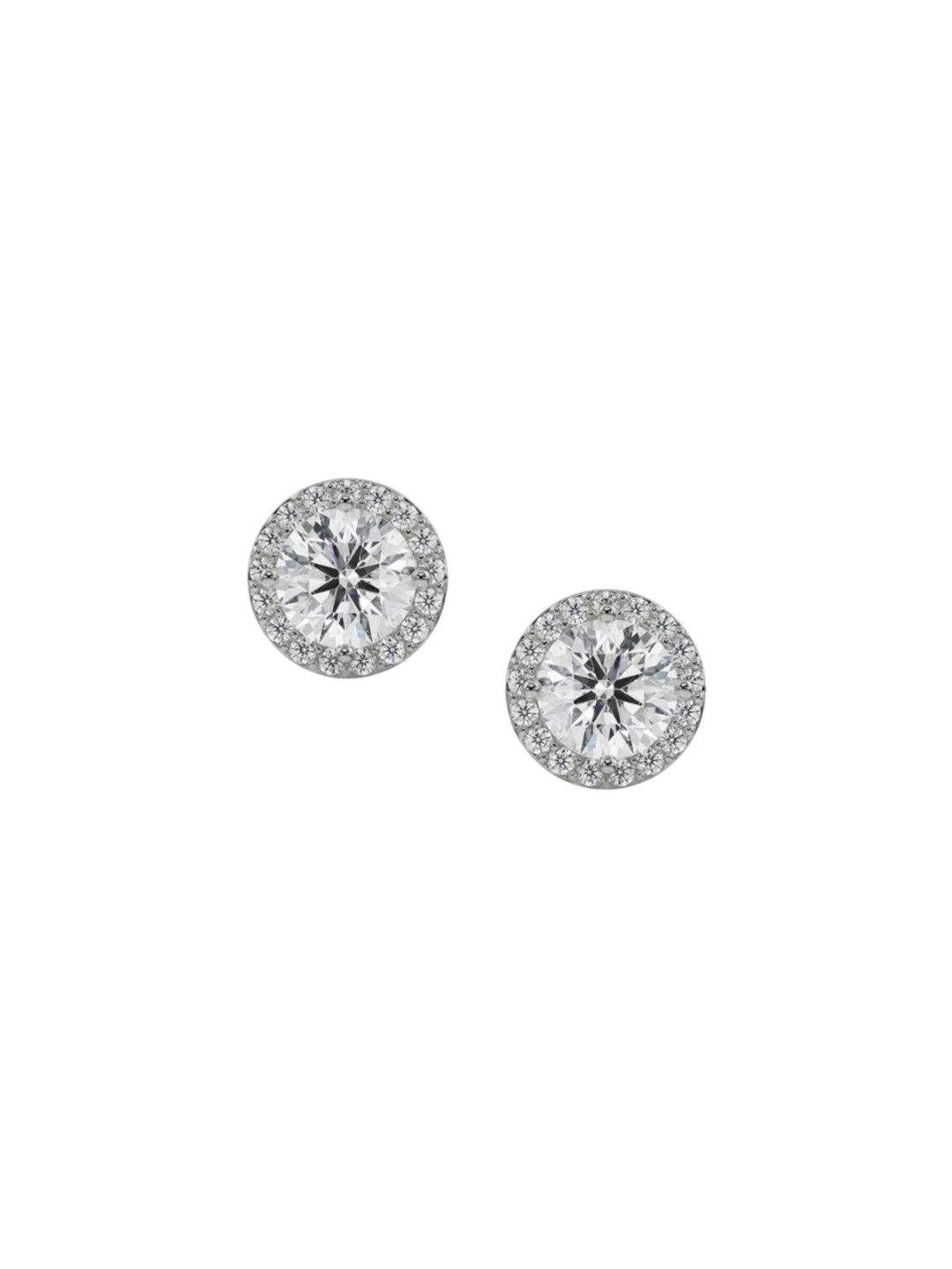 Emori 0.5 CT Halo Solitaire Lab Diamond in 14KT Gold Earring