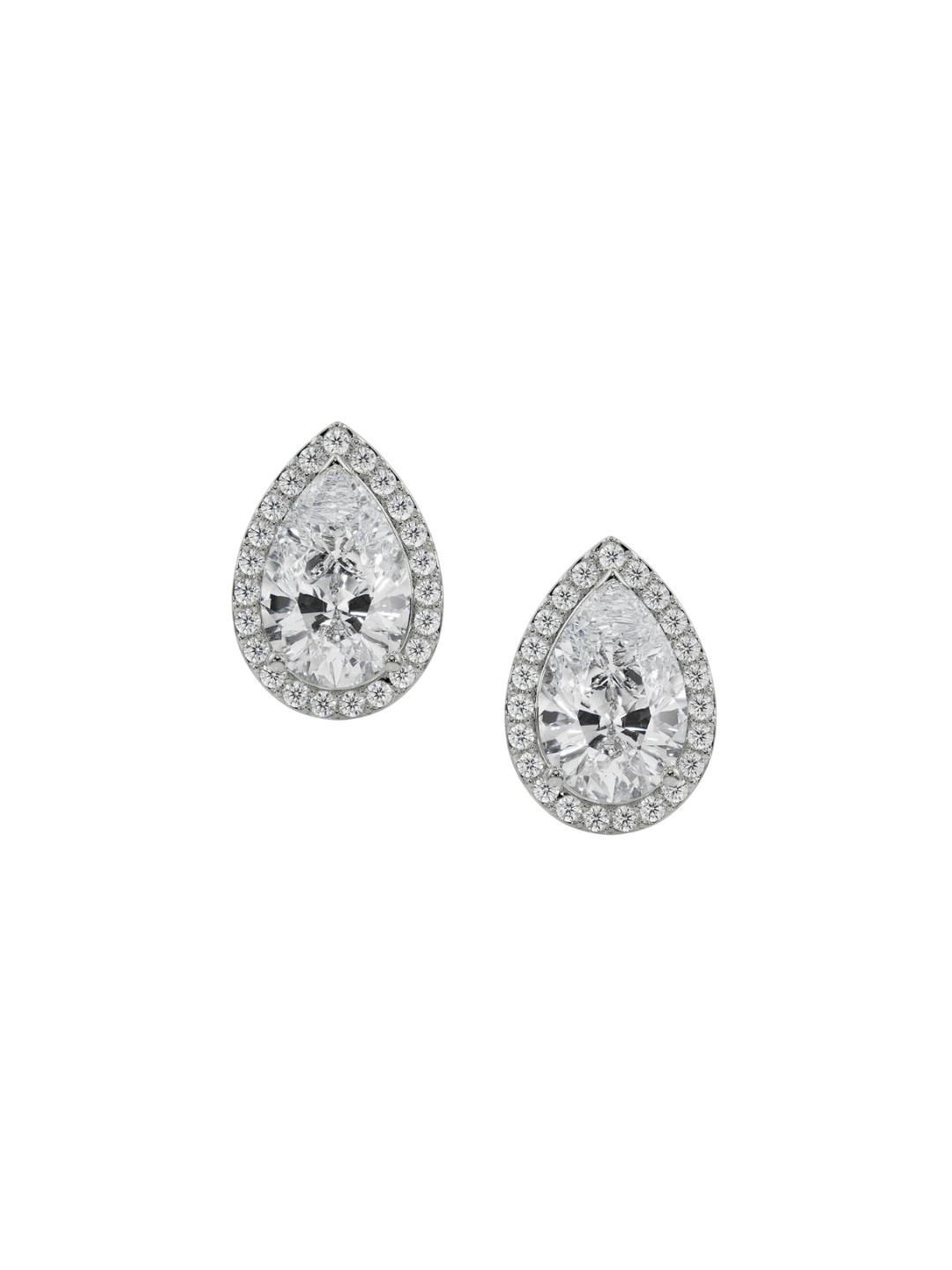 Emori 1 CT Solitaire Pear Lab Diamond in 14KT Gold Earring