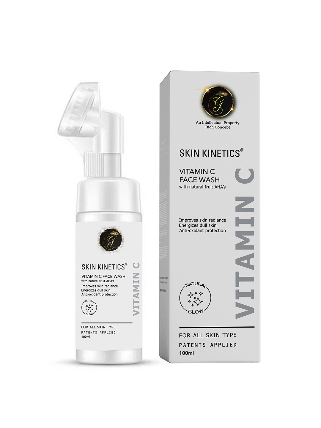 Glameura Skin Kinetics Vitamin C Face Wash With Glutathione and Stem Cells - 100 ml